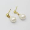 Dainty pearl dangle earrings